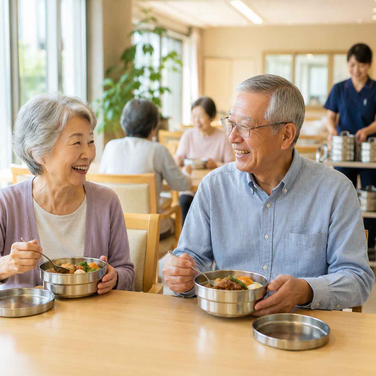 シニア住宅でリユース容器を利用